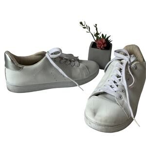 Wanted Brady Womens Sneakers Size 8 Faux Leather White Lace-Up Fashion
